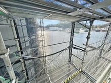 【神奈川県/横須賀市東浦賀】ミレニアムレジデンス浦賀 眺望：大規模修繕工事中