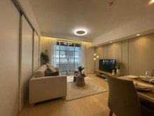 【神奈川県/横浜市港南区港南】プレミスト上大岡 リビング：大規模修繕中