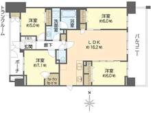 【神奈川県/横須賀市夏島町】京急シティ追浜Lウィング 間取り図
