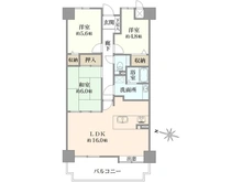 【神奈川県/茅ヶ崎市今宿】ダイアパレスエクシード茅ヶ崎 間取り図