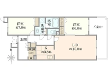 【神奈川県/茅ヶ崎市東海岸南】パシフィックガーデン茅ヶ崎 A棟 間取り図