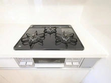 【神奈川県/横浜市青葉区市ケ尾町】クリオ市ヶ尾弐番館 キッチン：３口ガスコンロ