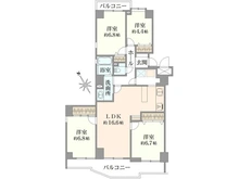 【神奈川県/川崎市宮前区けやき平】コスモ宮前平 間取り図