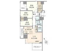 【神奈川県/横浜市都筑区中川中央】グランドメゾンセンター北フロント 間取り図