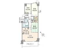 【神奈川県/川崎市宮前区土橋】ヒルハイツ宮前平イースト 間取り図