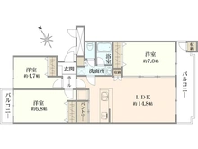 【神奈川県/横浜市青葉区荏田北】フォンテーヌ江田 間取り図