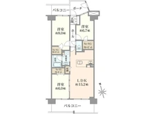 【神奈川県/横浜市都筑区茅ケ崎東】港北ニュータウンイオ7番館 間取り図