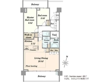 【東京都/調布市菊野台】パークハウスザガーデン イーストハウス 間取り図