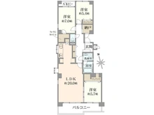 【神奈川県/横浜市青葉区荏田西】東急ドエル・ビアス市が尾 B棟 間取り図
