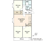 【神奈川県/川崎市宮前区有馬】鷺沼すみれが丘スカイマンション 間取り図