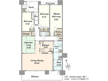 【神奈川県/横浜市都筑区高山】タンタタウン 9番街 間取り図