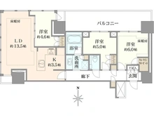 【東京都/小金井市本町】プラウドタワー武蔵小金井クロスイースト 間取り図