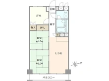 【東京都/小金井市中町】小金井中町マンション 間取り図