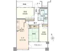 【東京都/国分寺市東恋ヶ窪】デュオ・フィールズ　フォンテ・コート 間取り図