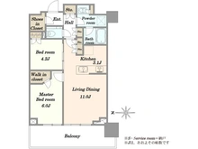 【東京都/小金井市本町】プラウドタワー武蔵小金井クロスイースト 間取り図