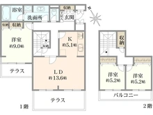 【東京都/小平市上水南町】シティパル武蔵野 間取り図