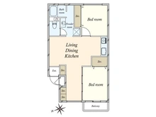 【東京都/世田谷区上用賀】馬事公苑南サンハイツ 間取り図