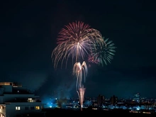 【東京都/世田谷区玉川】プラウドタワー二子玉川 眺望：2025年10月4日「世田谷区たまがわ花火大会」開催日に撮影。