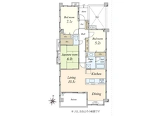 【東京都/世田谷区深沢】エクレールガーデン深沢 間取り図