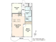【東京都/世田谷区弦巻】サンライズ弦巻 間取り図