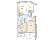 【東京都/世田谷区桜】ライオンズマンション馬事公苑パークサイド 間取り図