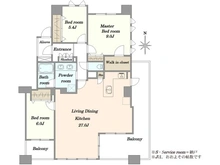 【東京都/世田谷区玉川台】ライオンズスクエア用賀 間取り図