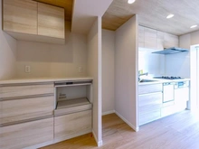 【東京都/杉並区上荻】プリンスマンション キッチン:カップボード 蒸気排出ユニット付です