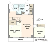 【東京都/目黒区中根】ミニカムマンション 間取り図