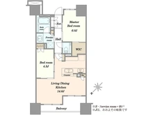 【東京都/中央区築地】パークホームズ築地グリーンサイド 間取り図