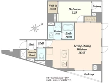 【東京都/中央区築地】ファミール銀座イースト 間取り図