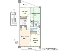 【東京都/大田区中央】マンション池上 間取り図
