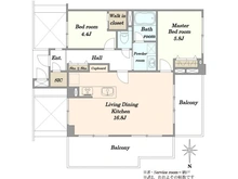 【東京都/目黒区鷹番】ビラハイツ学芸大学 間取り図