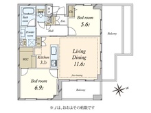 【東京都/目黒区鷹番】ビラハイツ学芸大学 間取り図