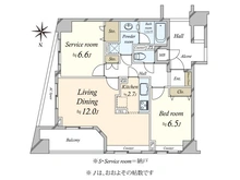 【東京都/港区麻布十番】クレッセント麻布II 間取り図