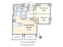 【東京都/港区麻布十番】ライオンズマンション麻布十番南 間取り図