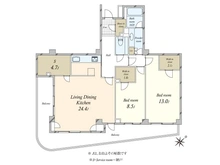 【東京都/港区六本木】パークハウス麻布鳥居坂 間取り図