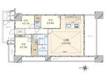 【東京都/港区白金】プレイス白金ブライトレジデンス 間取り図