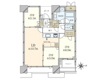 【東京都/中央区晴海】ドゥ・トゥール EAST 間取り図