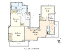【東京都/目黒区柿の木坂】クレードル柿の木坂 間取り図