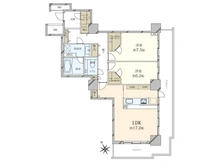 【東京都/新宿区富久町】ローレルコート新宿タワー 間取り図