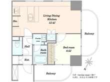 【東京都/港区三田】バームステージ三田 間取り図