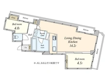 【東京都/港区麻布十番】東急ドエルアルス麻布十番 間取り図