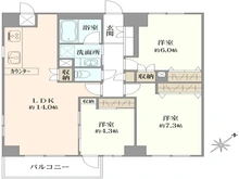 【東京都/目黒区中目黒】クレッセント中目黒 間取り図