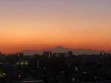 【東京都/目黒区原町】ラ・フォルム目黒原町 眺望：ズームあり・夕景・富士山を望む