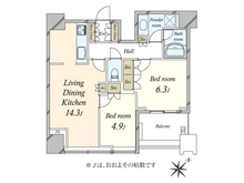 【東京都/港区三田】シティタワー麻布十番 間取り図