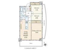 【東京都/港区三田】パークコート麻布十番三田ガーデン 間取り図