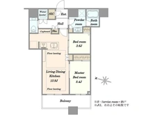 【東京都/中央区勝どき】勝どきザ・タワー 間取り図