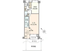 【神奈川県/藤沢市片瀬海岸】ヴィルヌーブ片瀬江ノ島マリンテラス 間取り図