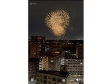 【神奈川県/川崎市中原区丸子通】ジオ新丸子 眺望：丸子の渡し花火（北東側バルコニーから）