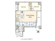 【東京都/中央区東日本橋】アスコットパーク日本橋ミュゲット 間取り図